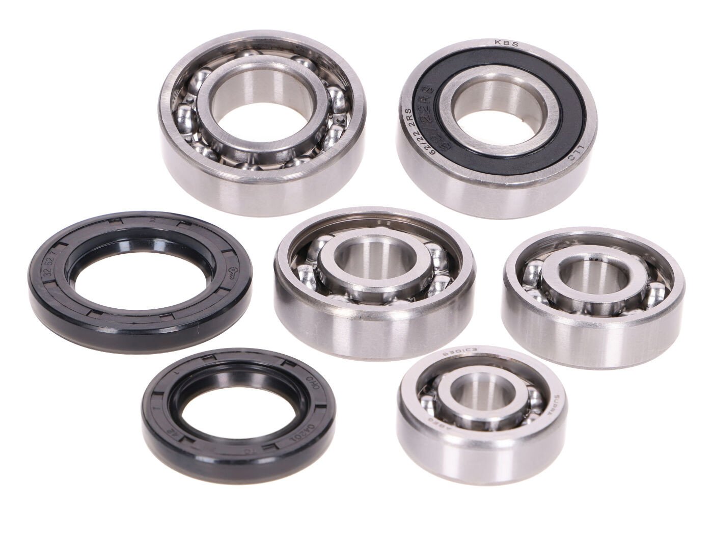 OEM Standard Sada ložisek převodovky s gufery, Yamaha X-Max, X-City, Aprilia Leonardo, Malaguti Madison 250-300 4T LC 42792