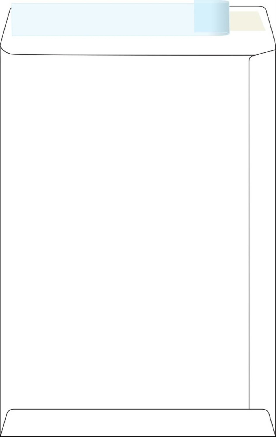 Krkonošské obálky Poštovní tašky B3 - bílé, samolepicí s krycí páskou, 300 ks