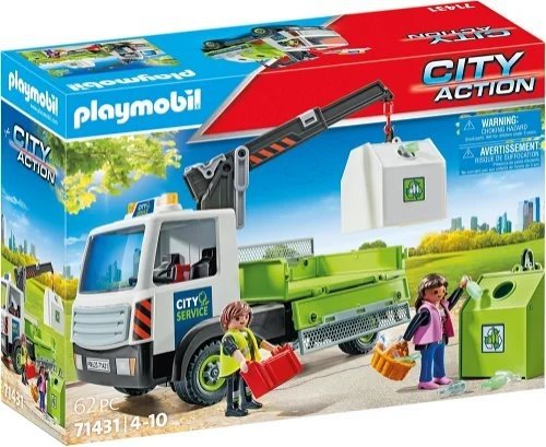 Playmobil City Action 71431 Vůz na přepravu skla s kontejnerem