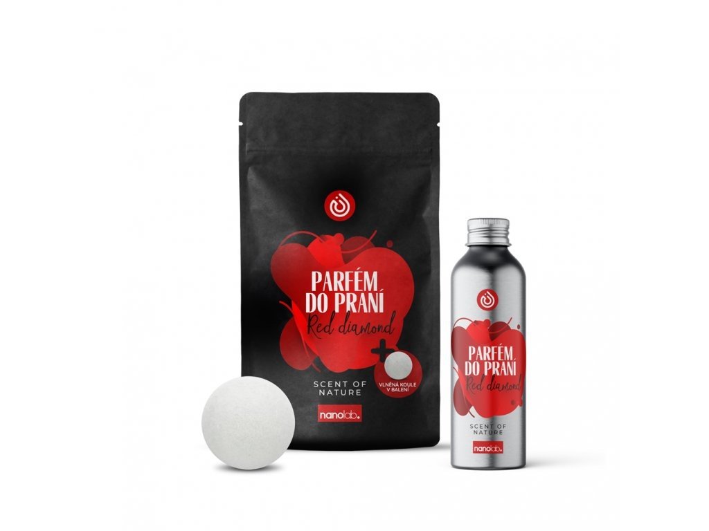 Nanolab Parfém do praní i sušičky Red diamond 300 ml + vlněná koule