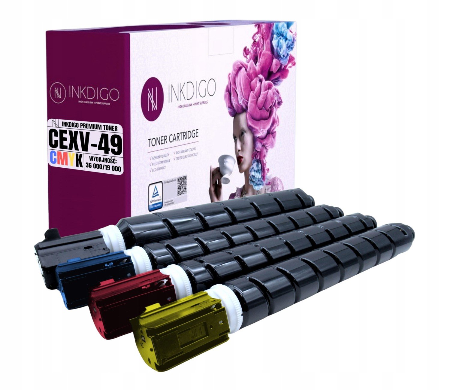 4xNáhradní toner CEXV49 pro Canon Imagerunner Advance C 3320 3325 3330 3500