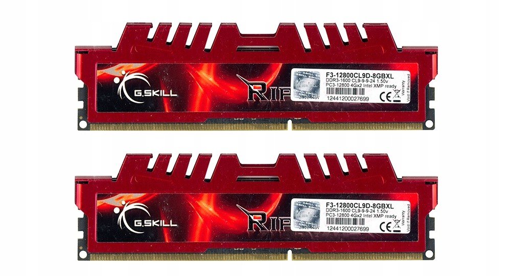 G Skill F3-12800CL9D-8GBXL RipjawsX 8GB (2x4GB) DDR3 1600MHz