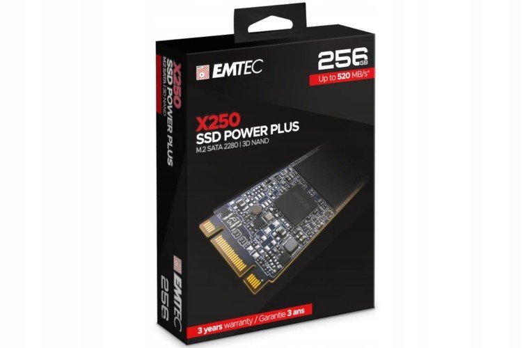Nový Ssd disk Emtec X250 Power Plus 256GB M.2 2280