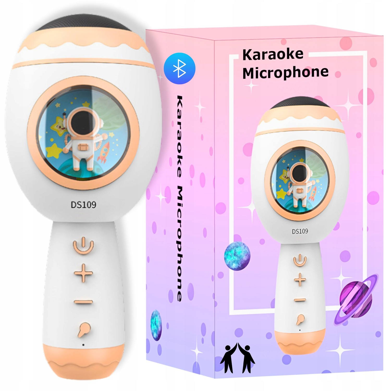 Mikrofon Karaoke Pro Děti Bluetooth nahrávání písní Usb C Led