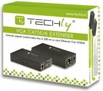 Vga extender přes kabel Cat5e/6 až 300m zvukem