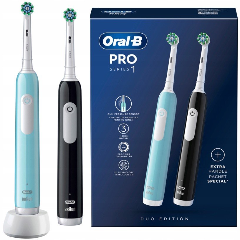 Kartáček elektrický Oral-B Pro Series 1 Duo černý a modrý