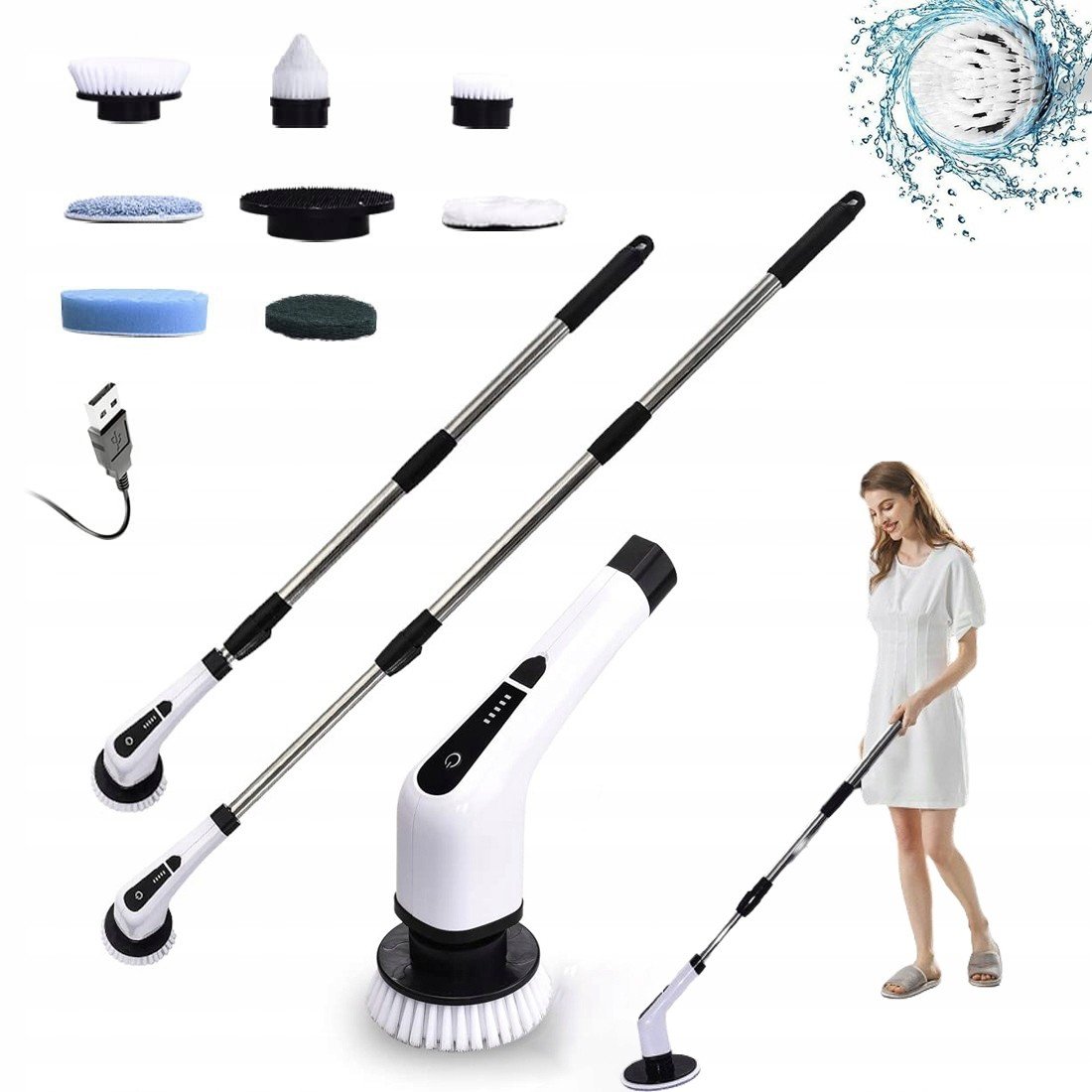 Elektrický Kartáč Multifunkční Bezdrátový Čistící 7 V 1