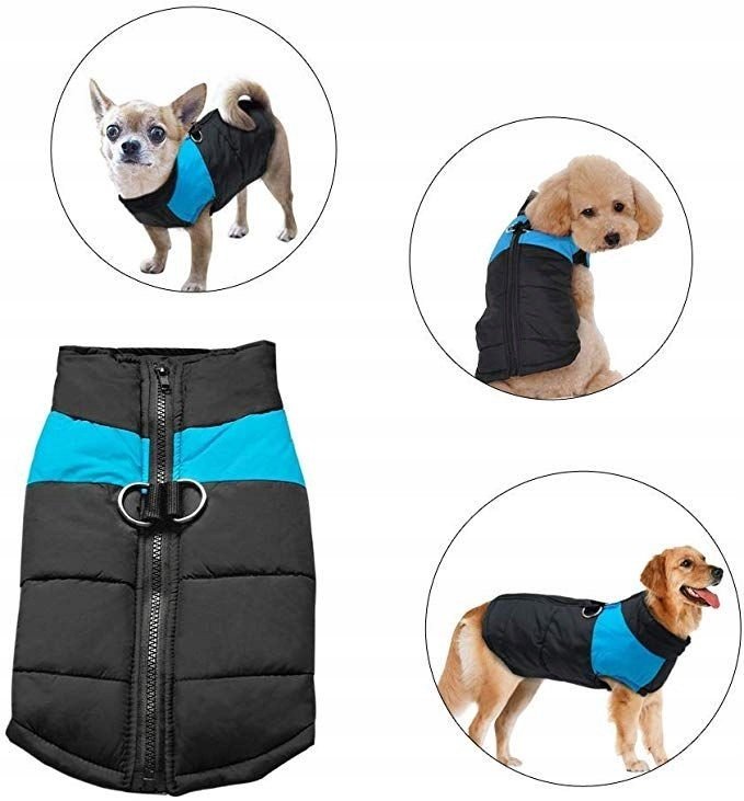 Surtep Animals Zimní vesta Černo Modrá 3XL