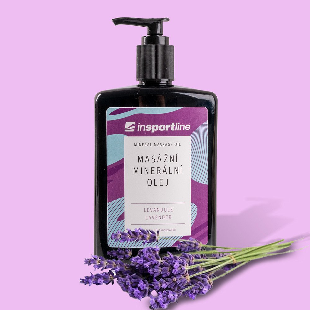 inSPORTline Masážní minerální olej levandule 500 ml