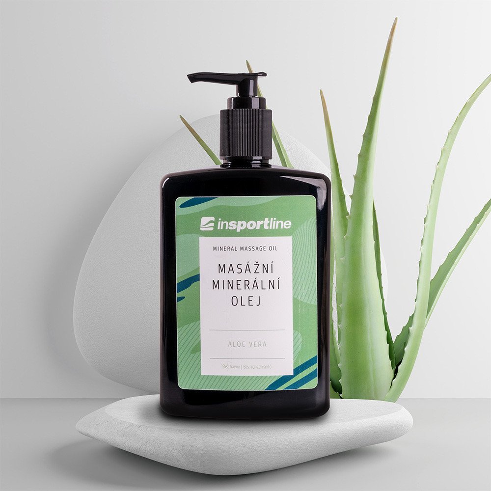 inSPORTline Masážní minerální olej aloe vera 500 ml