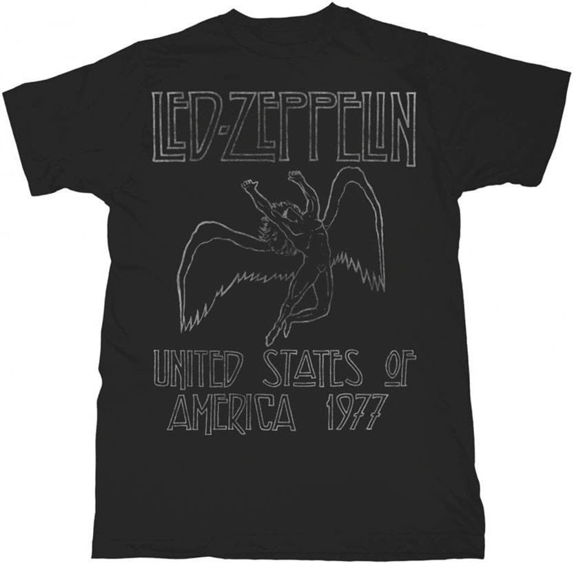 Led Zeppelin Tričko Usa 1977 Black L