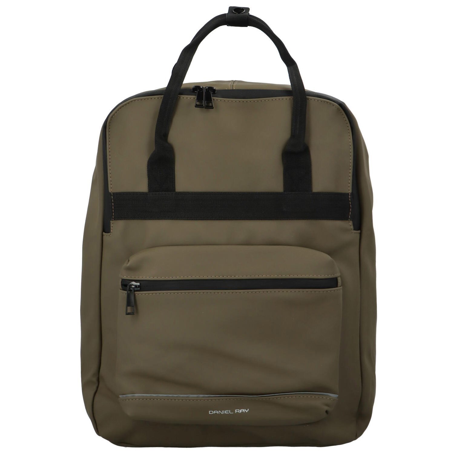 Stylový dámský pogumovaný batoh Heroldina, olivově zelený