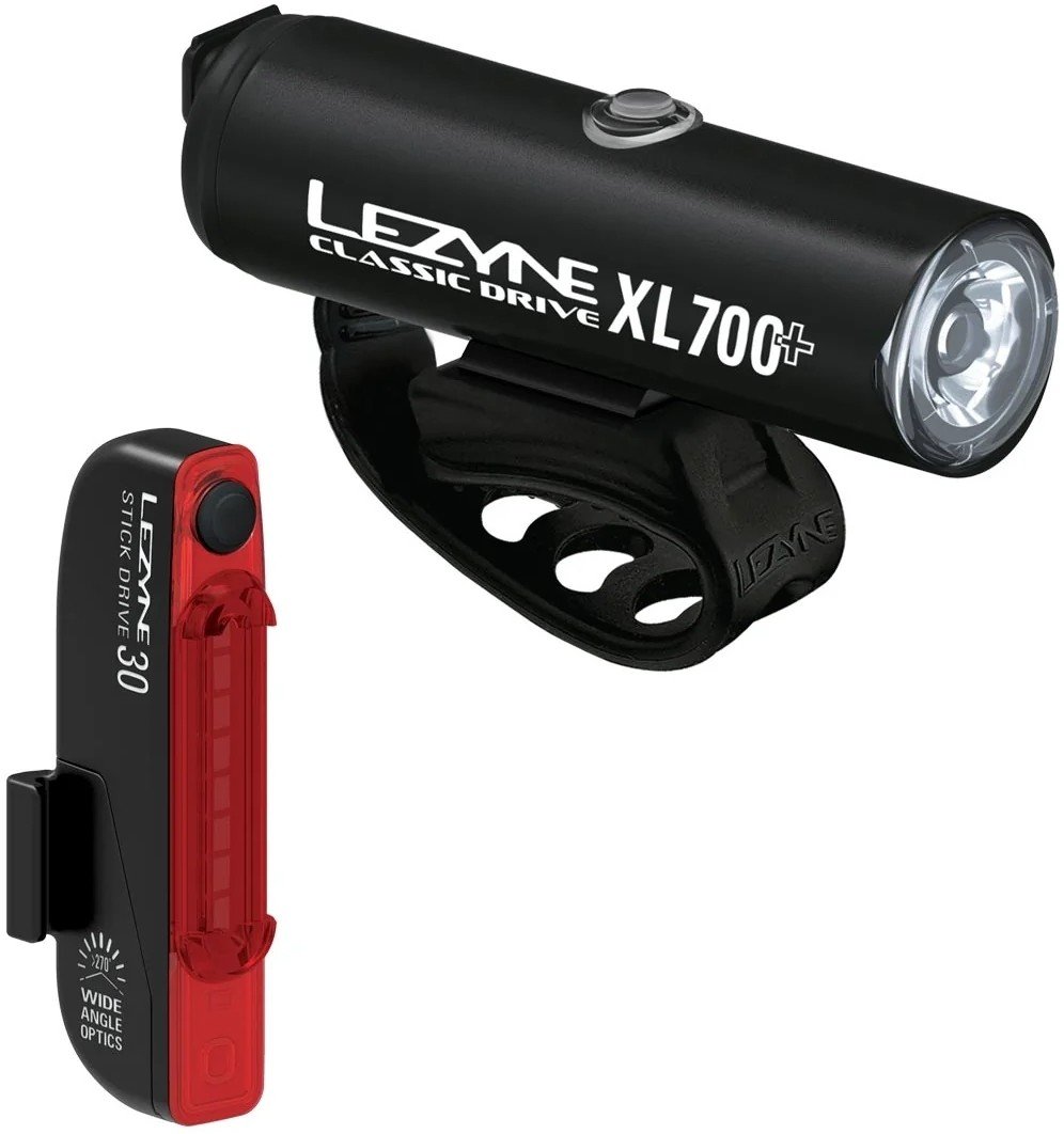 Lezyne Classic Drive XL 700+ / Stick Drive Pair - Satin Black/Black uni