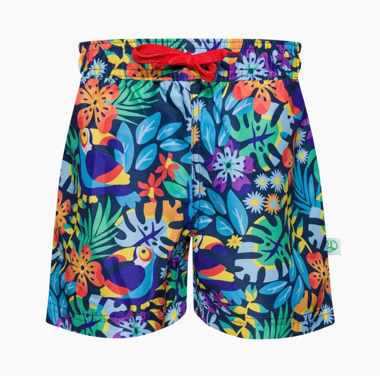 Veselé chlapecké plavky Dedoles Tukan v džungli (D-K-BW-SSH-C-RP-1587) 4-6 let