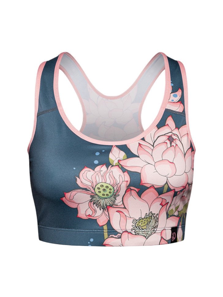 Veselá dámská sportovní podprsenka Dedoles Růžový lotos (D-W-AW-GB-C-RP-1285) XL
