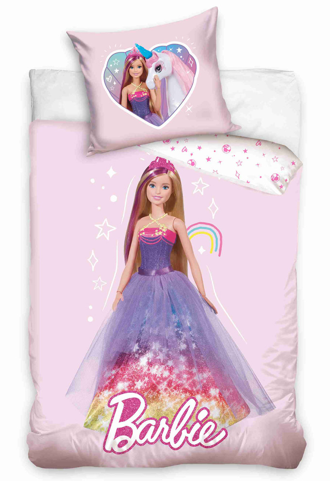 TipTrade Povlečení do postýlky 100x135 + 40x60 cm - Barbie princezna