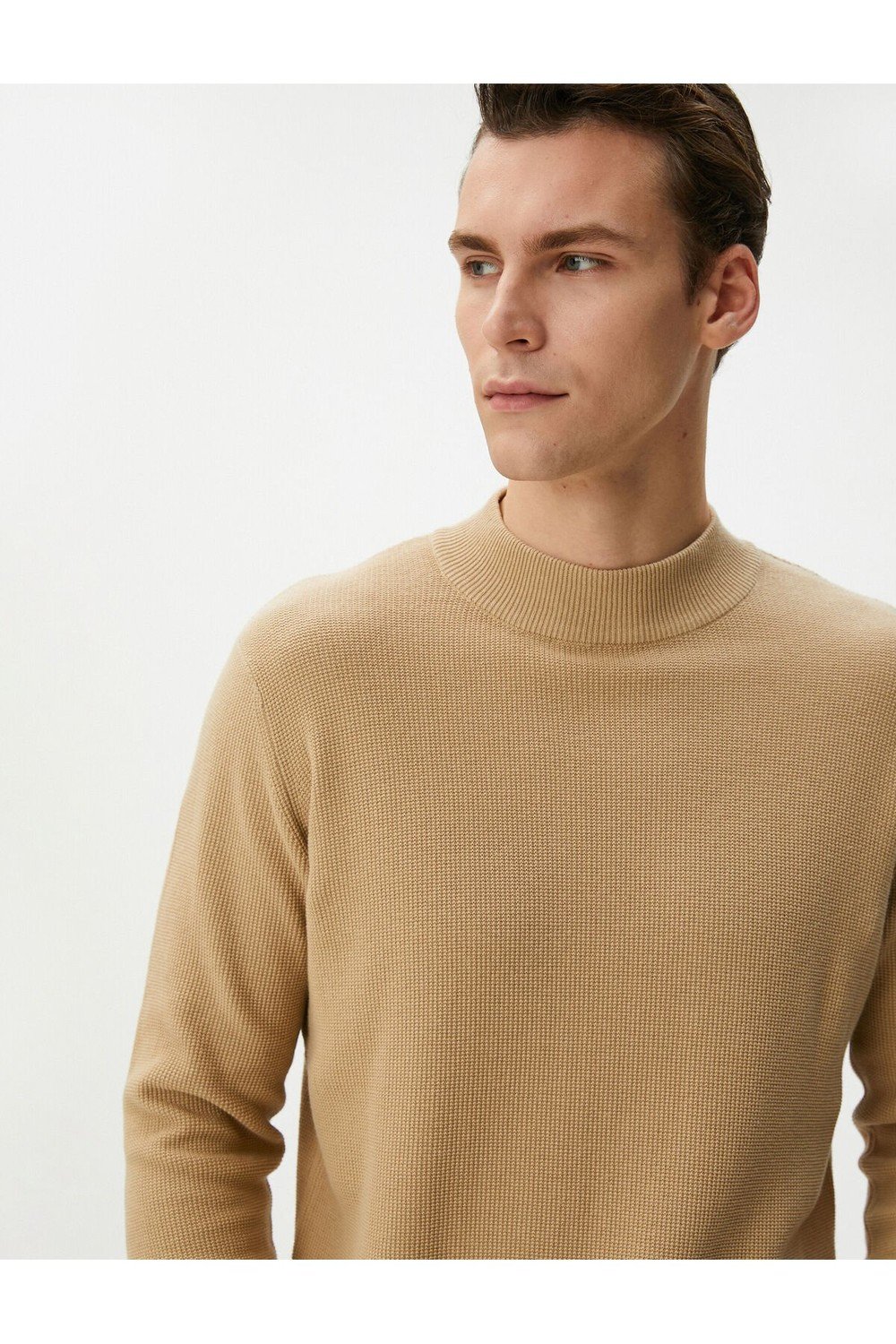 Koton Half Turtleneck Sweater Knitwear Textured Long Sleeve Cotton