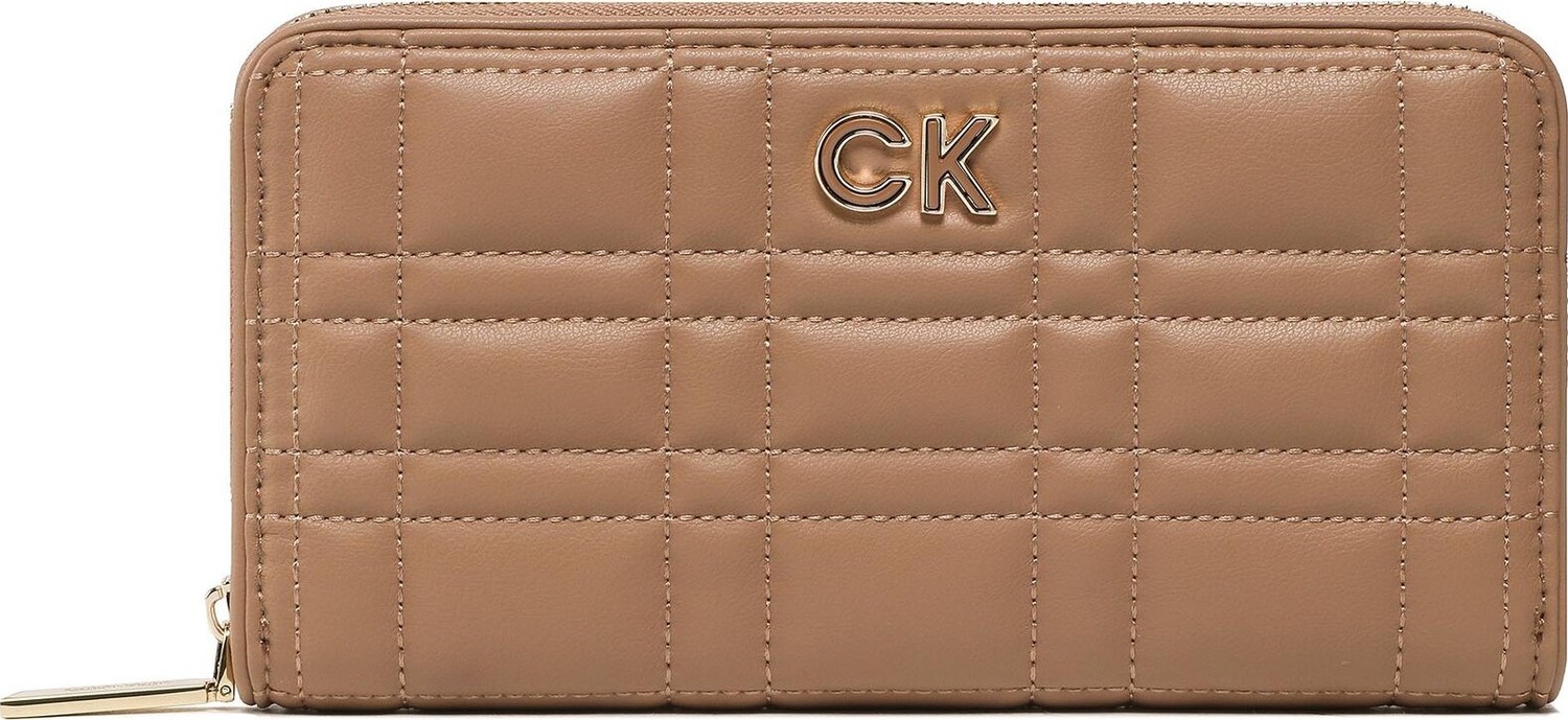 Velká dámská peněženka Calvin Klein Re-Lock Quilt Z/A Wallet Lg K60K609912 RBC