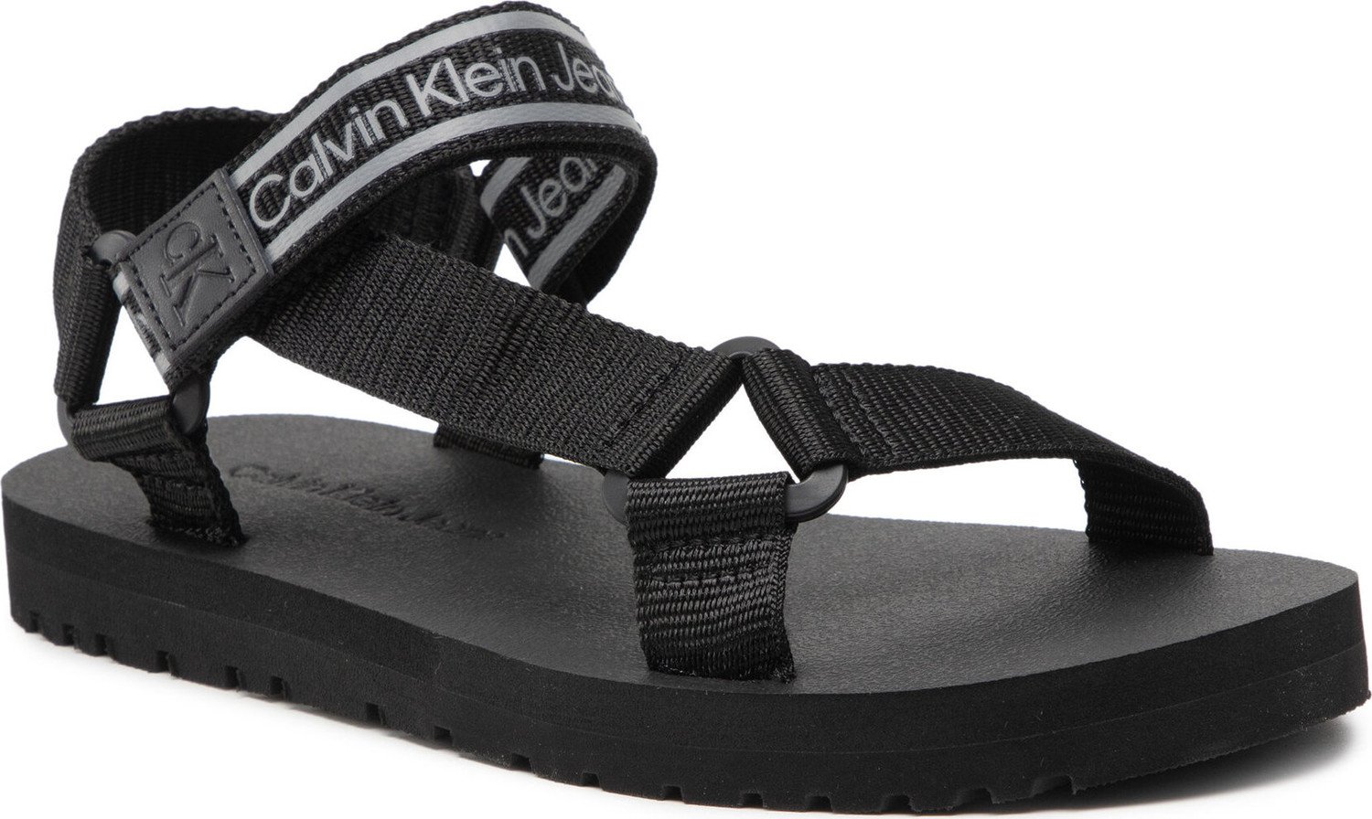 Sandály Calvin Klein Jeans Prefresato Sandal 1 YM0YM00352 Triple Black 0GL