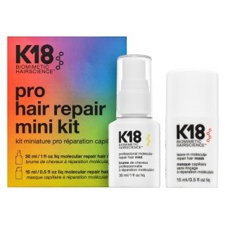 K18 Pro Hair Repair Mini Kit sada pro regeneraci, výživu a ochranu vlasů 30 ml + 15 ml