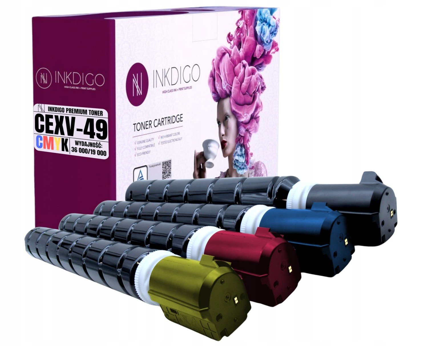 4x Toner náhradní CEXV49 pro Canon imageRUNNER Advance DX C 3720 3725 3730