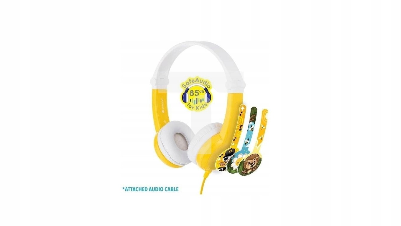 Dětská sluchátka 3+ Connect 85dB s mikrofonem Žlutá