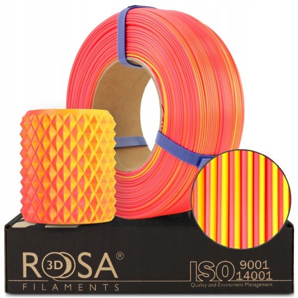 Filament Rosa3D ReFill Pla Magic Silk Neon 1kg 1,75mm Neon Yellow Orange