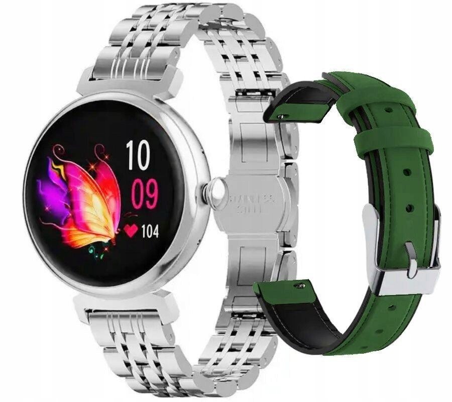 Dámské Smartwatch Rubicon RNCF21 Stříbrné Hovory Puls Srdeční Tep Kroky Amoled