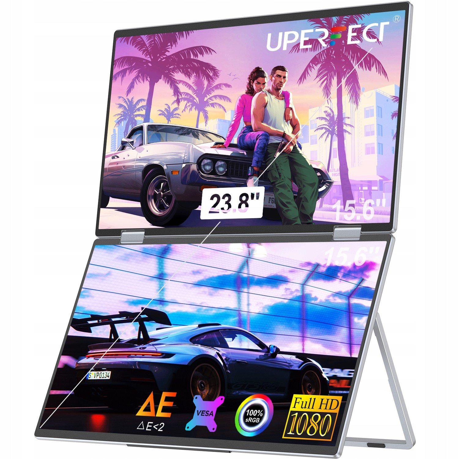 Przenośny monitor Uperfect skládací duální monitor 1080P 60HZ Type-C Vesa Ips