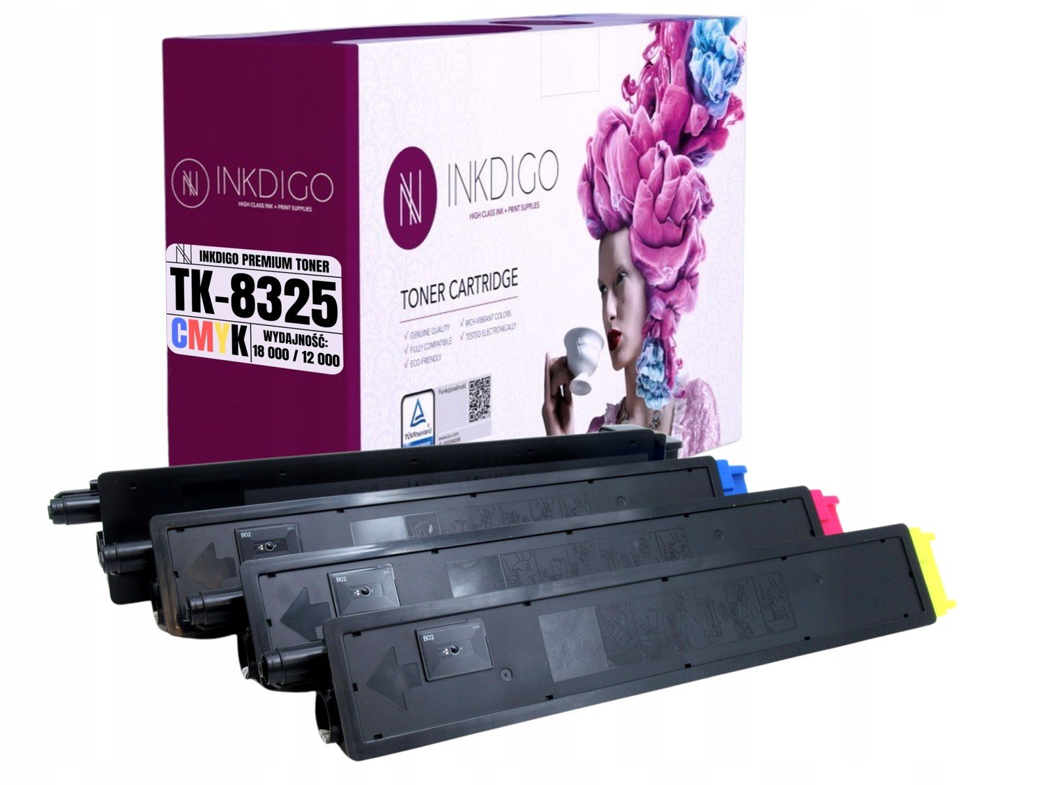 4x Toner náhradní TK8325 Cmyk pro tiskárny Kyocera TASKalfa 2551 ci