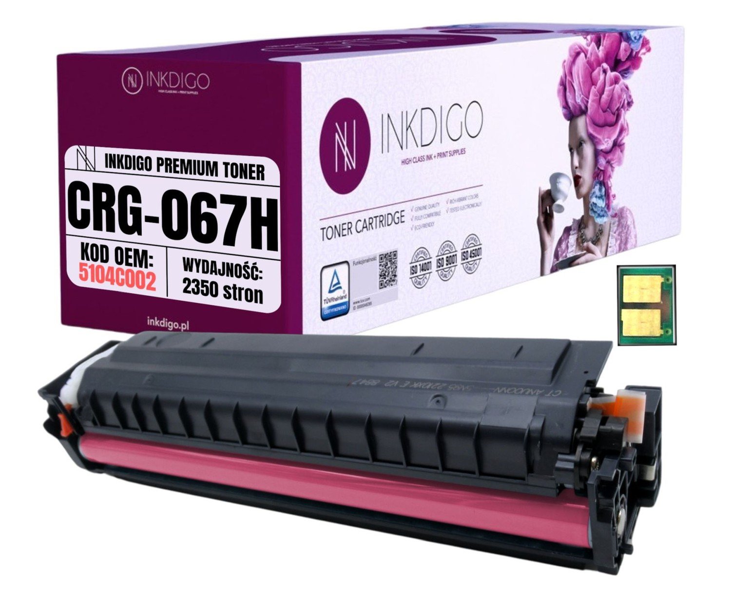 067HM Toner náhradní pro tiskárny Canon MF657 655 651 Lbp 631 633