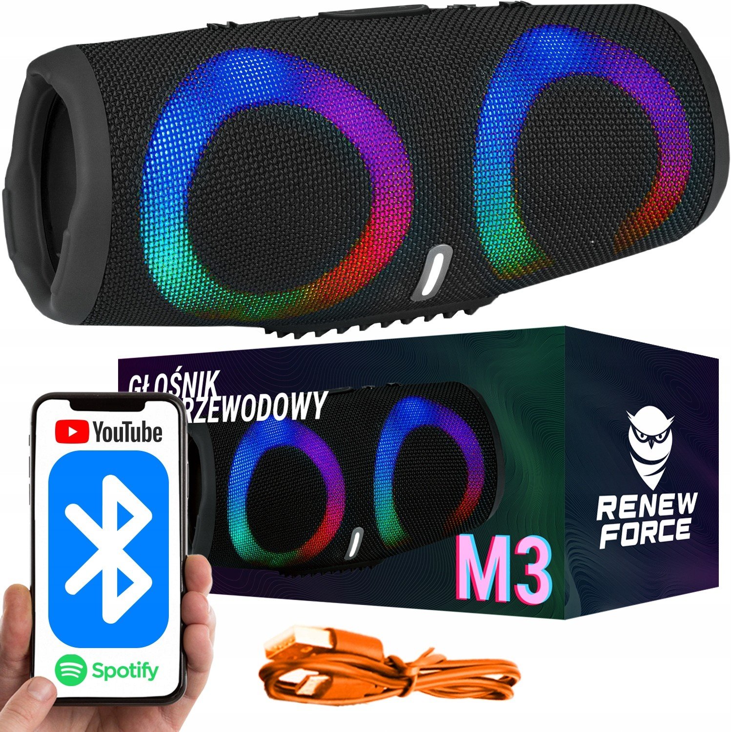 Bluetooth reproduktor Usb Sd Aux Přenosný bezdrátový Radio Fm věž Boombox