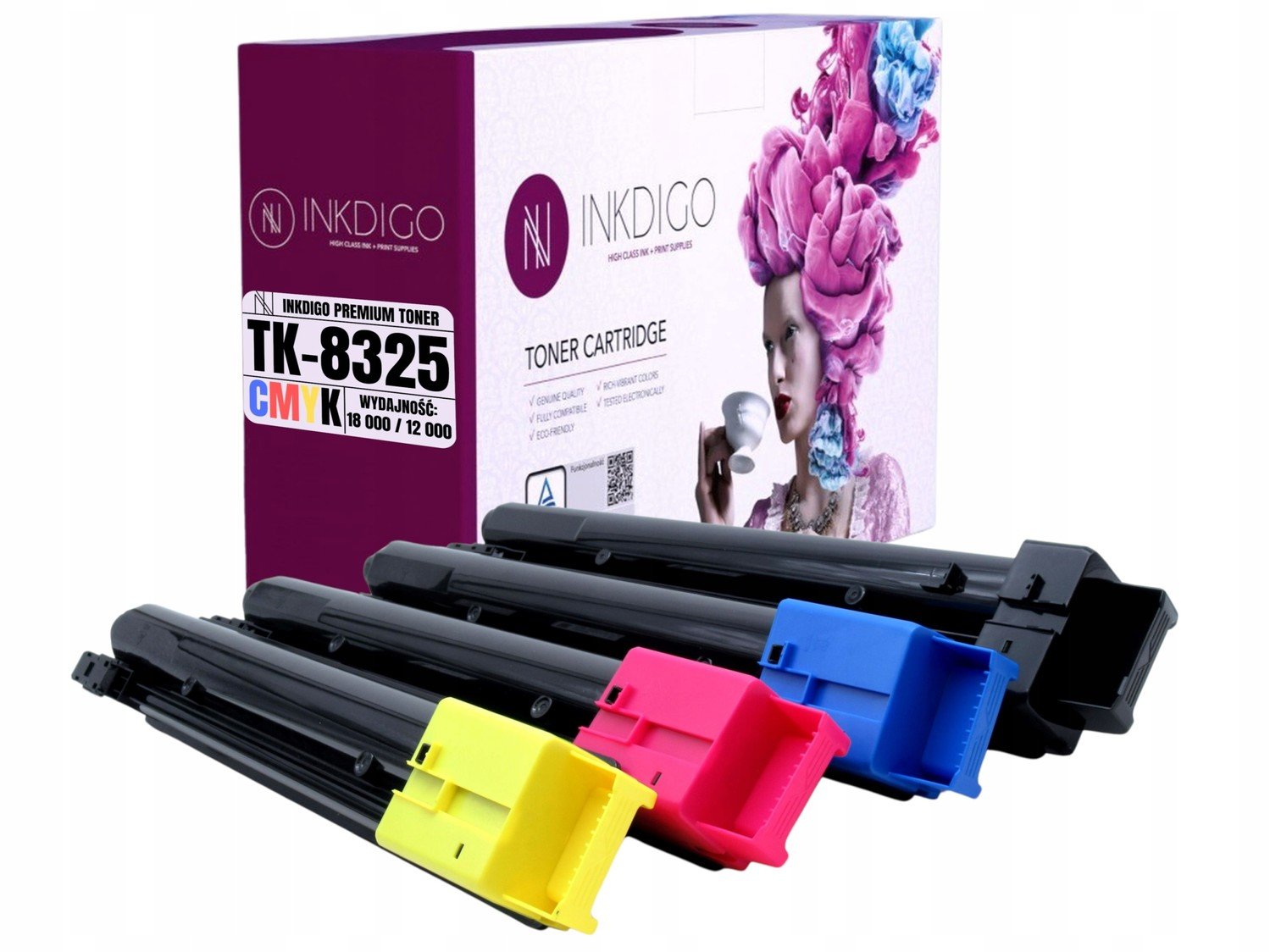 4x náhradní toner pro Kyocera TASKalfa 2551ci kompatibilní s TK8325 Cmyk