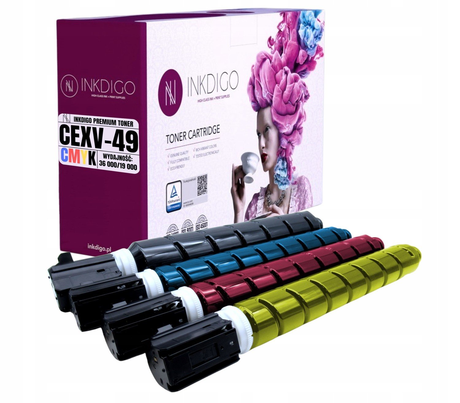 4x Toner náhradní CEXV49 pro tiskárny Canon Ir Advance DX C 3720 3725 3730