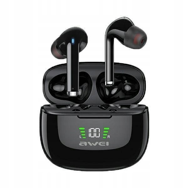Bluetooth 5.2 Tws sportovní sluchátka dokovací stanice Awei (TA8) černá