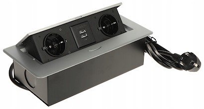 Nábytková Zásuvková Lišta FPS-2S2U/CABLE (2 Zásuvky 2 Usb)