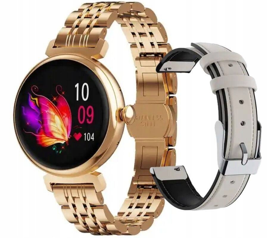 Dámské Smartwatch Rubicon RNCF21 Rose Gold Hovory Puls Srdeční Tep Kroky Amoled