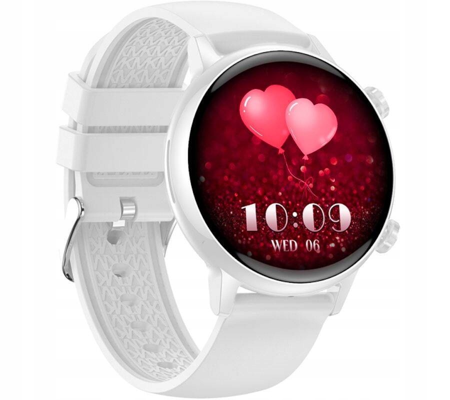 Smartwatch Rubicon RNCF09 Bílé Dámské Hovory Puls Srdeční Tep Svítilna Fb
