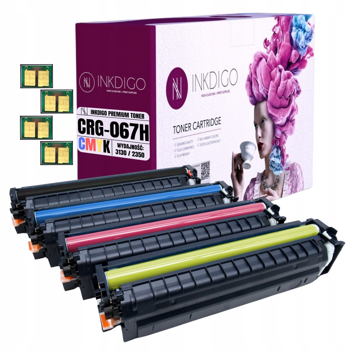 4x Toner náhradní 067H pro tiskárnu Canon i-SENSYS LBP-631 LBP-633 Mf 651