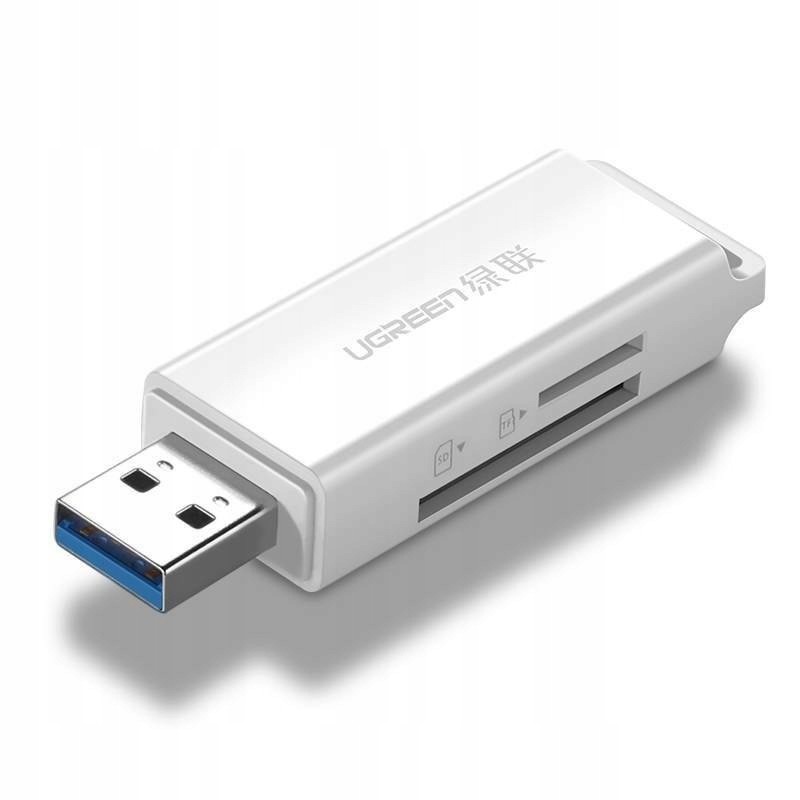 Ugreen CM104 Čtečka paměťových karet SD/microSD Usb 3.0 (bílá)