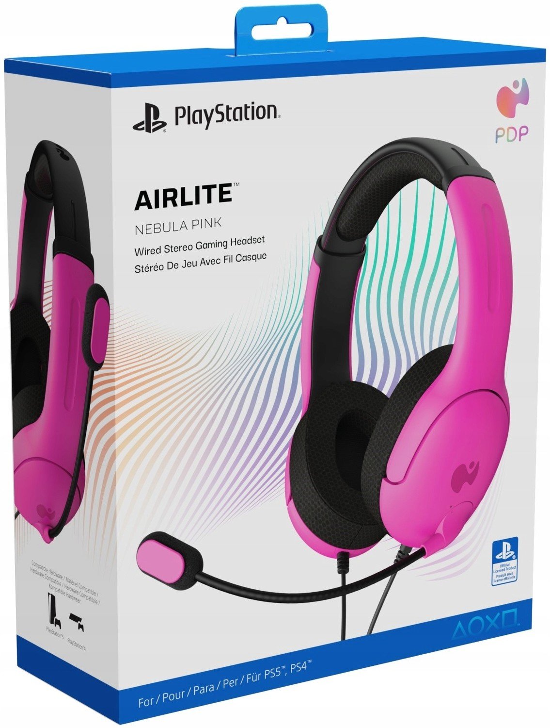 Pdp PS5 Drátová sluchátka Airlite růžová