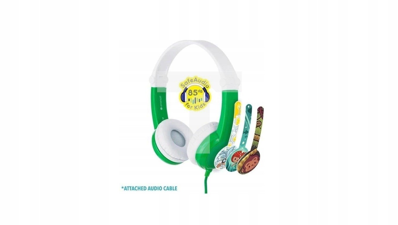 Dětská sluchátka 3+ Connect 85dB s mikrofonem zelená