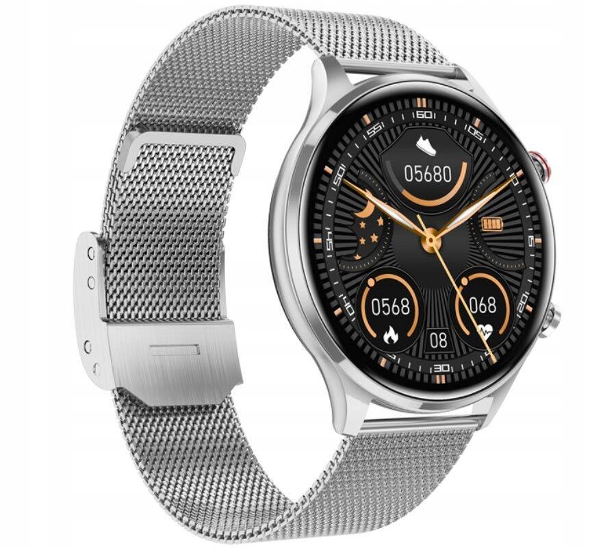 Dámské Smartwatch Rubicon RNCF20 Stříbrné Hovory Puls Srdeční Tep Hry Ciferníky