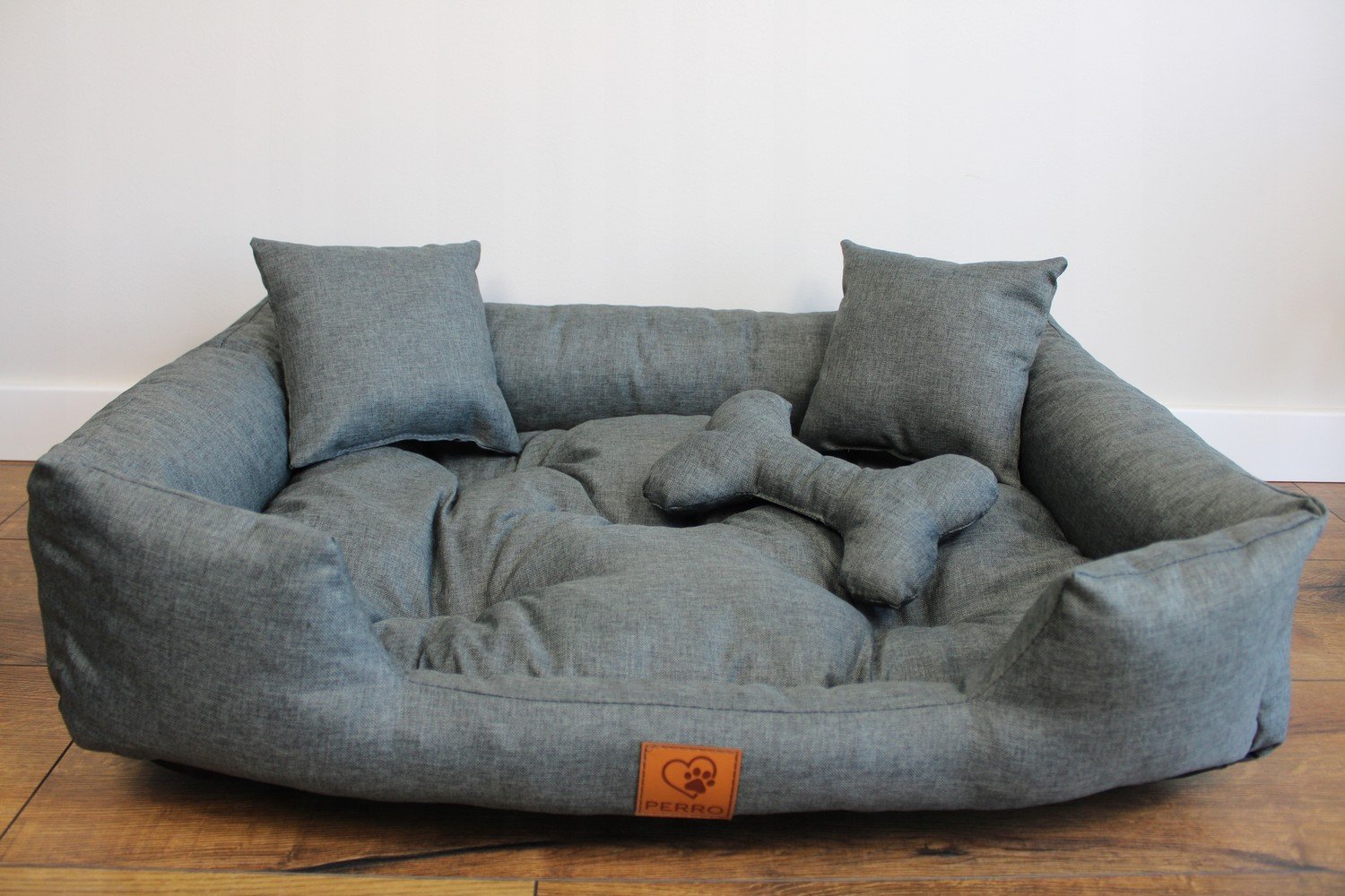pelíšek gauč pro psa kočku voděodolné 75x55 grafit Perro