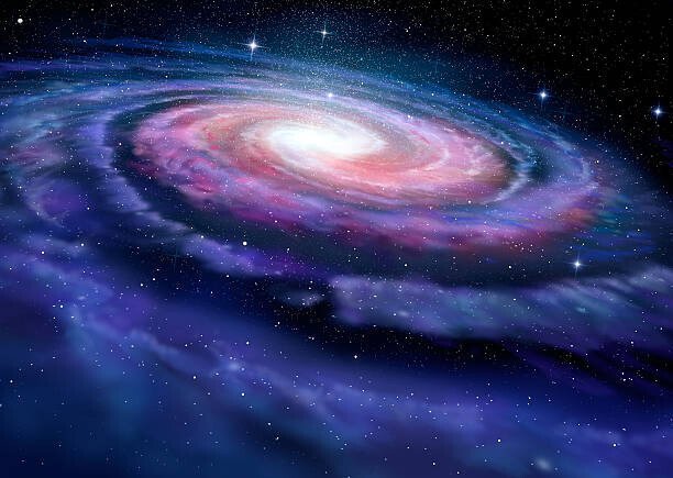 alex-mit Umělecká fotografie Spiral galaxy, illustration of Milky Way, alex-mit, (40 x 30 cm)
