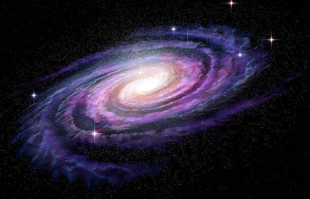 alex-mit Umělecká fotografie Spiral Galaxy in deep spcae, 3D illustration, alex-mit, (40 x 26.7 cm)