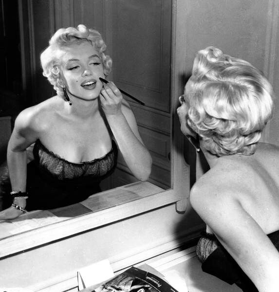 BRIDGEMAN IMAGES Umělecká fotografie On The Set, Marilyn Monroe., (40 x 40 cm)