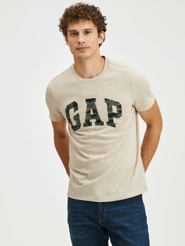 GAP Logo t-shirt Triko Béžová