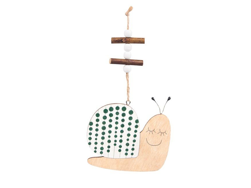 MFP 2221733 Záves dřevo šnek 10cm natur zavřené oči