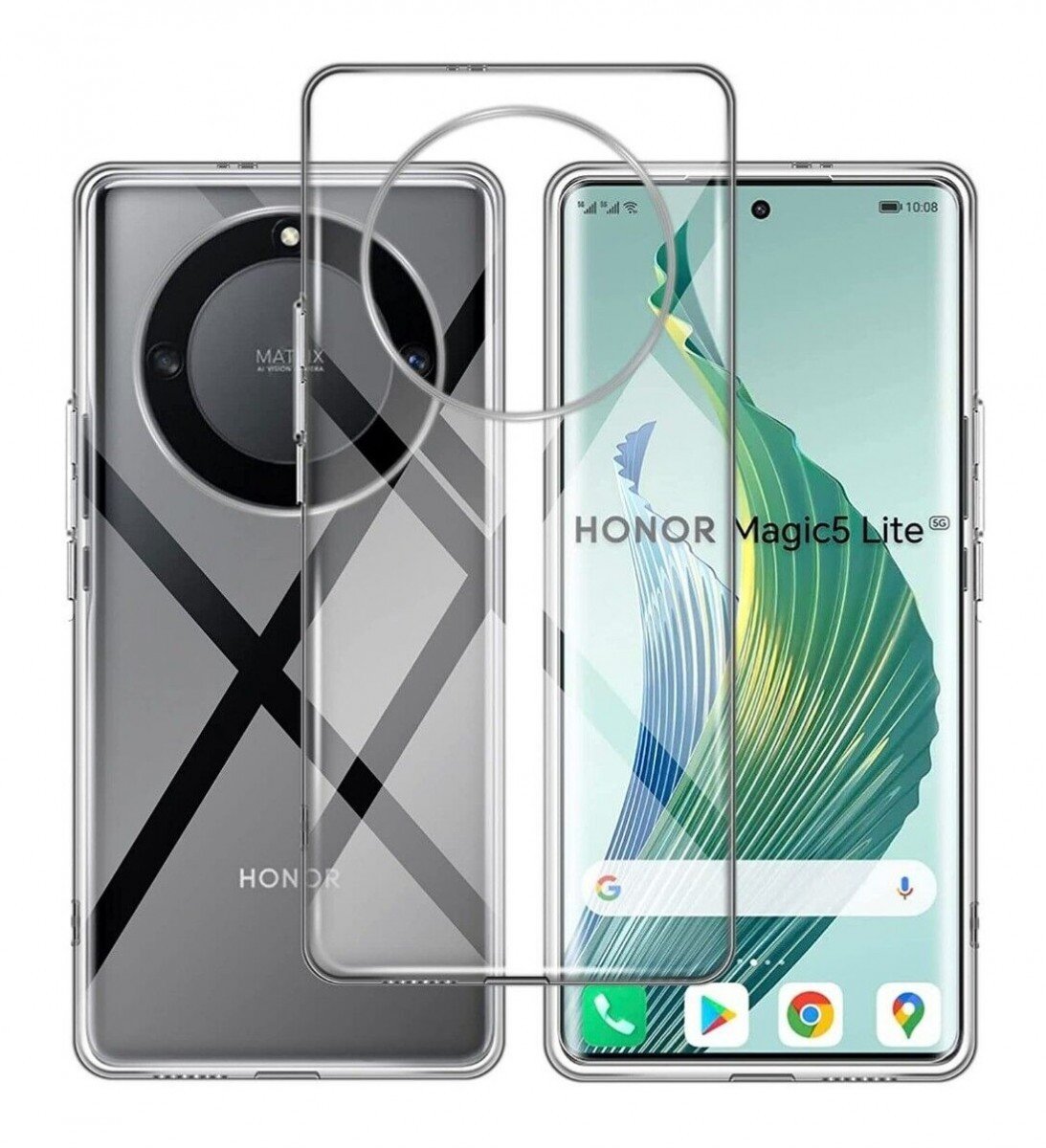 Kryt TopQ Honor Magic5 Lite 5G průhledný ultratenký 0,5 mm 114590